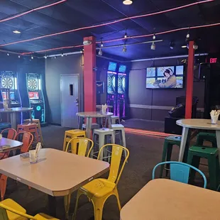 The karaoke stage of Bliss Lounge