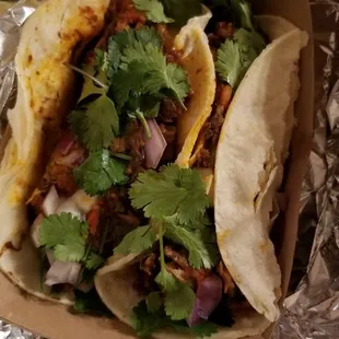 Vegan Barbados tacos