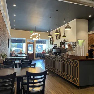 the interior of a coffee shop