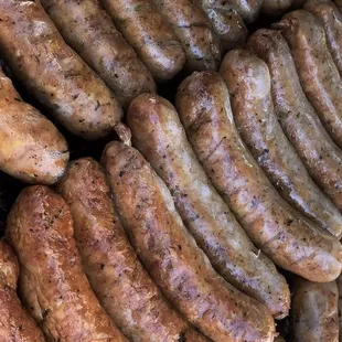 fresh links from Mama's chicken, grilled to perfection