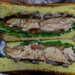 everyone loves our blackened salmon sandwich!