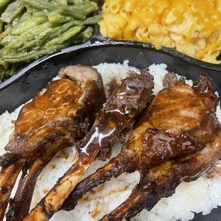 Lamb chop meal with3 sides of your choice