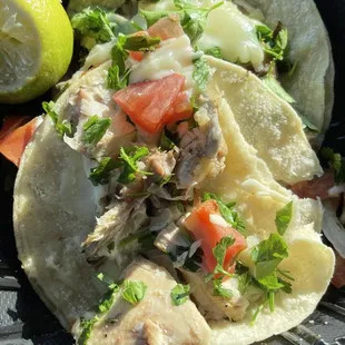 Jerk chicken tacos