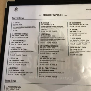 Beer list as of 12 Dec 2024