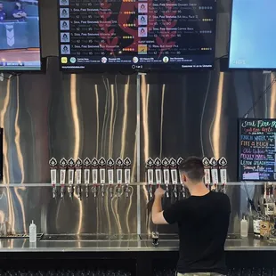 Beer menu was fun to explore.