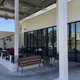 Outdoor Patio Seating - Two Large Fans!