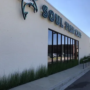 Down the side.......