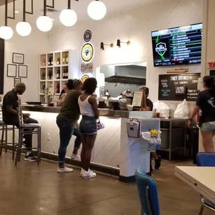 customers at the counter