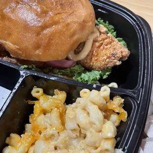 Hot Fried Catfish Sandwich &amp; Three Cheese Mac &apos;N Cheese