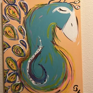 Lol, some type of bird we painted:)