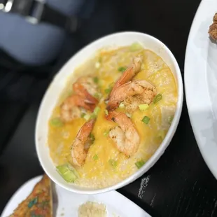 First time ever being here, and the waitress recommended the cheesy shrimp grits. Absolutely delicious.