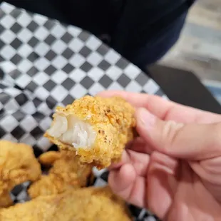 Flakeyness of the catfish.