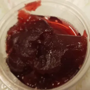 Small side of cranberry sauce