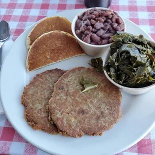 Salmon cakes dinner.