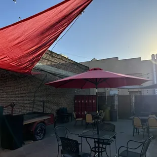 Outdoor courtyard seating