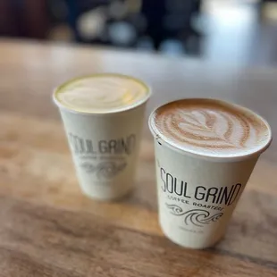 Oatmilk matcha latte &amp; Oatmilk Mocha