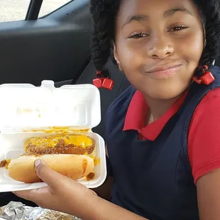 Chili Dog/Frank. Owner Blessed My Granddaughter with! Owner is Such a Humble Soul.Blessings 2my Granddaughter! ty