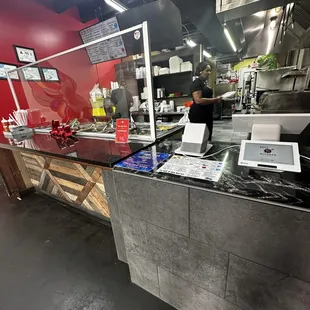Front counter.