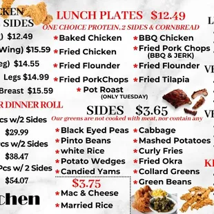 the menu for the soul kitchen