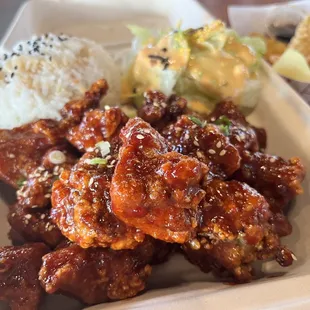 11. Spicy Chicken &amp; 13. Shrimp Tempura