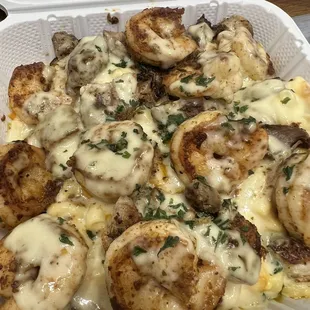 Chicken and Shrimp Mac Bowl