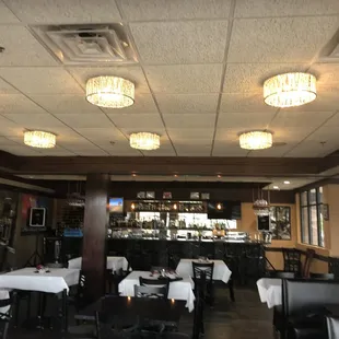Beautiful decor! Chandeliers are drop dead gorgeous in person!