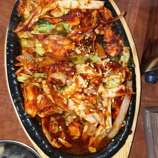 a dish of food on a table