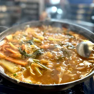 Jjampong Spicy Seafood Noodle Soup