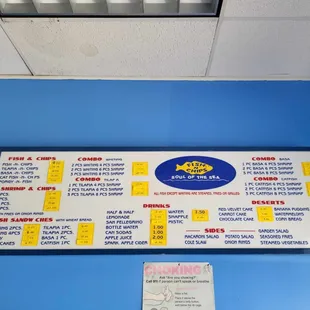 Fish &amp; Chips, Desserts,drinks,cakes,sandwiches,shrimp &amp; chips,combos