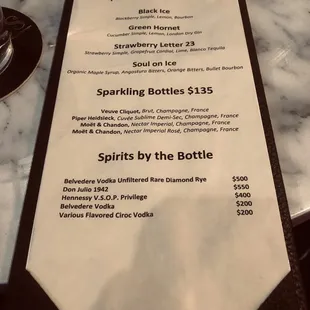 Drink Menu
