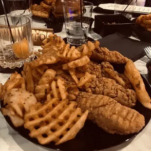 Chicken Tenders and Waffle Fries (NOT on menu)