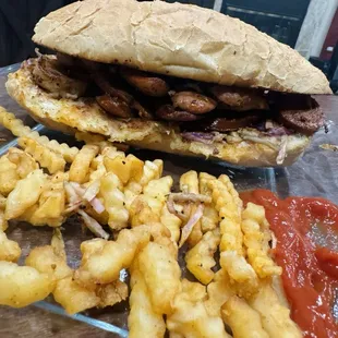 Shrimp &amp; sausage po'boy...delicious!