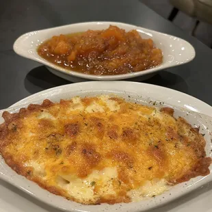 Mac n cheese and sweet potatoes