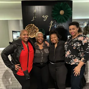 three women posing for a picture