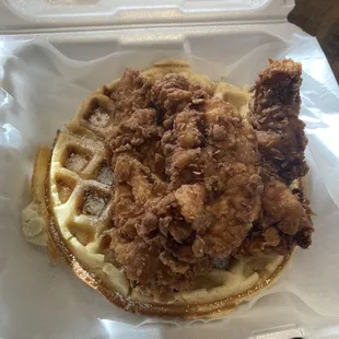 Chicken and waffles