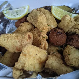 Catfish and hush puppies