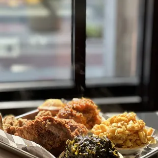 chicken wings and fried chicken, food