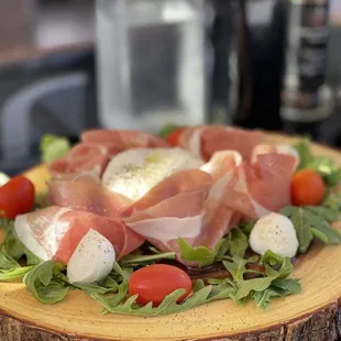 a plate of food on a table