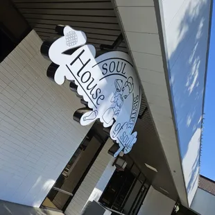 the front of the building