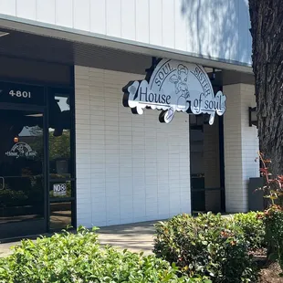 the front of the building