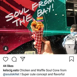 Chicken &amp; Waffle cone!