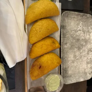 Half beef half chicken empanadas