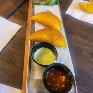 Beef and chicken empanadas