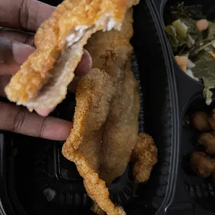 Overcooked Fried Catfish Dinner