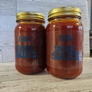 two jars of hot sauce