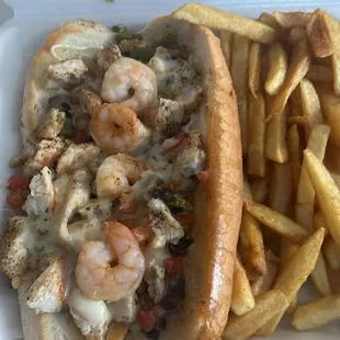 Soul chicken and shrimp