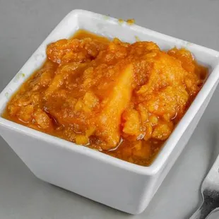Oven caramelized old fashioned candied yams.