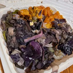 Hot bar haul: purple cabbage and sweet potatoes- OMG!!!!