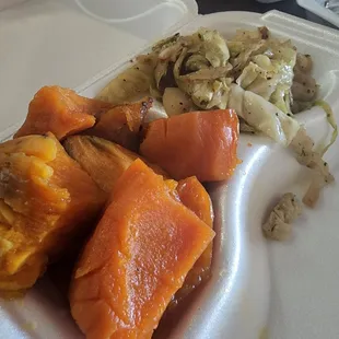 Cabbage and yams