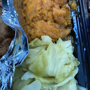 Candied Yams &amp; Smothered Cabbage